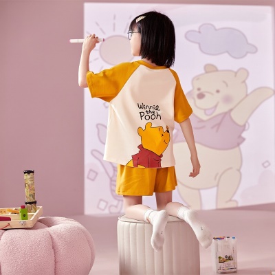 Pyjama 2 pièces pour enfants loose respirant mignon bande dessinée coton