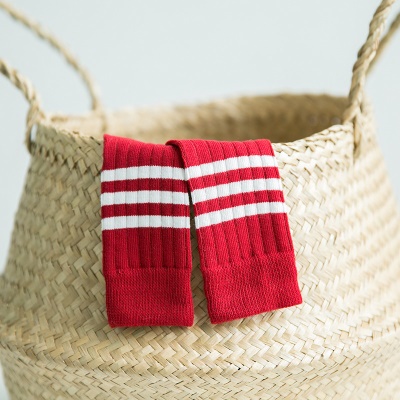 Chaussettes pour enfants en coton peigné couleur peignée confortable et respirant