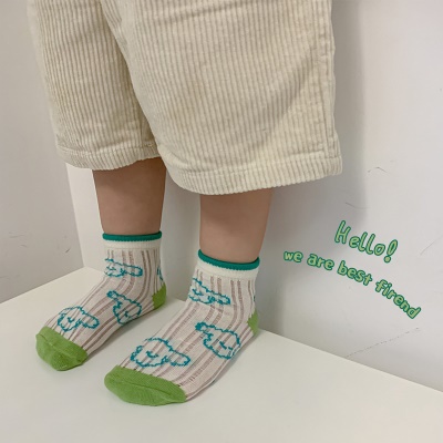 Set de 5 pièces de chaussettes pour enfants Cartoon Animal Cass respirant mesh