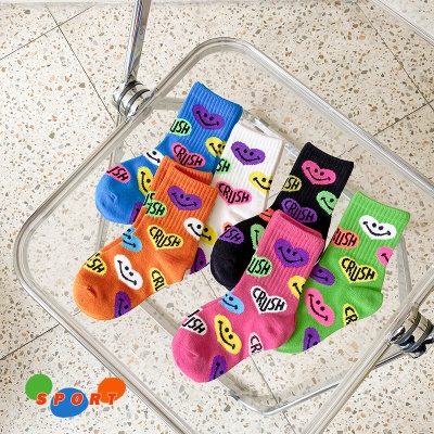 Chaussettes pour enfants Chaussettes en coton smiley Chaussettes de sport