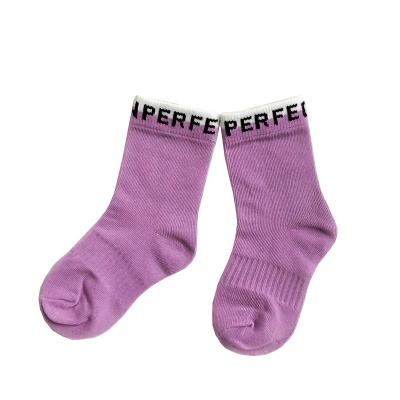 Chaussettes pour enfants en coton peigné couleur peignée confortable et respirant