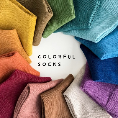 Chaussettes pour enfants automne-hiver polyvalent uni