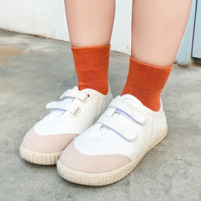 Chaussettes pour enfants automne-hiver polyvalent uni