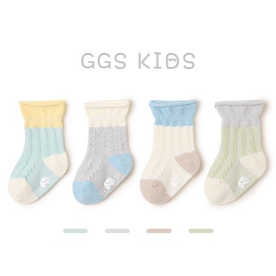 Chaussettes pour enfants ensemble de 4 pièces dentelle respirant et absorbant la sueur coton