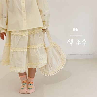Set de cinq pièces de chaussettes pour enfants en maille de soie dentelle