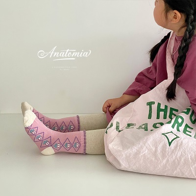 chaussettes enfants ensemble de 5 pièces coton rayures fleurs dessins animés animaux