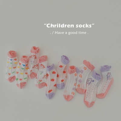 Chaussettes pour enfants Love Flower Mesh Dentelle