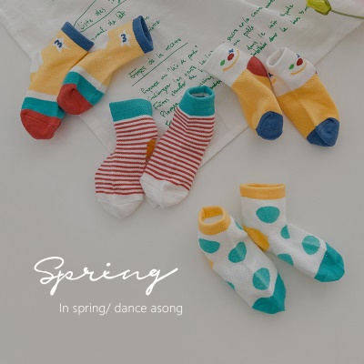 Chaussettes pour enfants Chaussettes à rayures en maille respirantes enfants