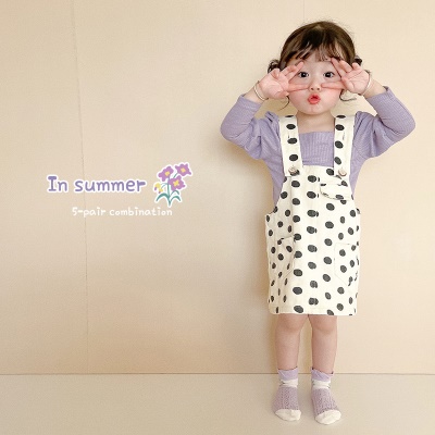 Set de 5 pcs de chaussettes pour enfants en maille respirante florale en coton
