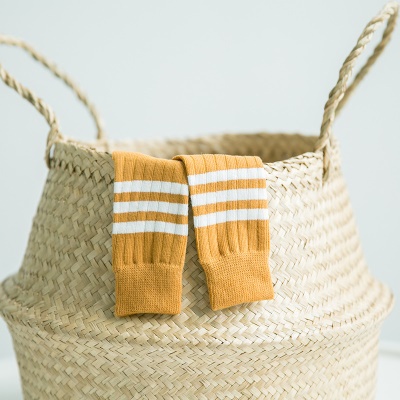 Chaussettes pour enfants en coton peigné couleur peignée confortable et respirant
