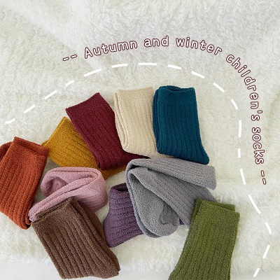 Chaussettes pour enfants chaussettes molletonnées et épaissies