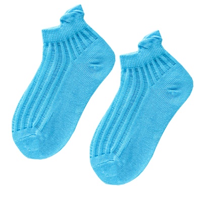 Chaussettes pour enfants bande verticale cassette couleur unie