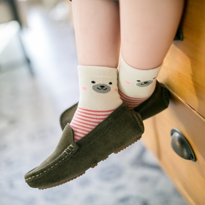 Chaussettes pour enfants à rayures de coton