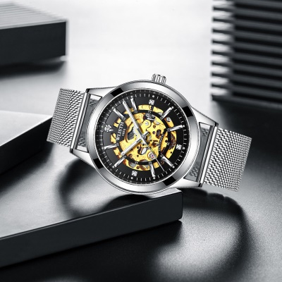 WLISTH montres pour hommes entièrement automatique mécanique imperméable à l'eau