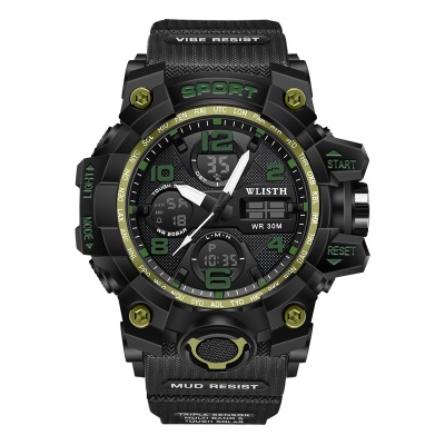 WLISTH montre double affichage mouvement LED lumineux TPU bracelet
