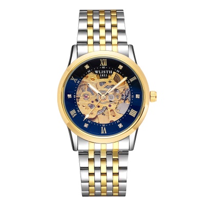 Montre mécanique entièrement automatique creux lumineuse imperméable