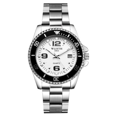 WLISTH montres pour hommes bracelet en acier/bracelet en cuir cadran spirale lumineux