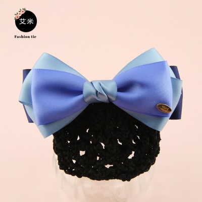 noeud papillon/tête fleur de réglage avec perle décorative bleu