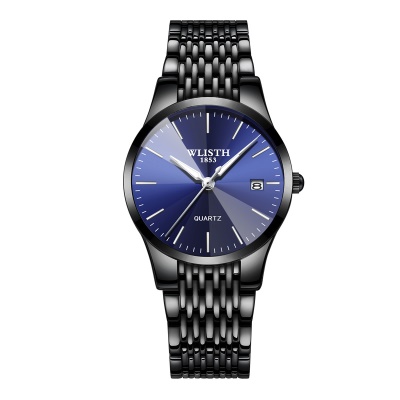WLISTH montres hommes avec  calendrier lumineux aiguilles losange miroir