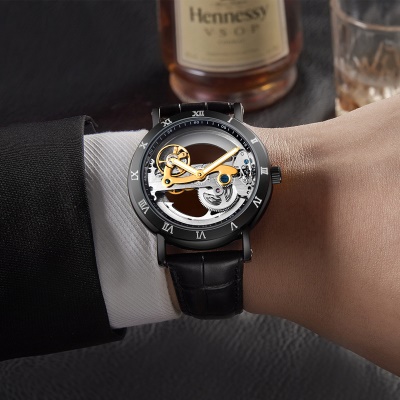 WLISTH Montres pour hommes découpé design aiguilles lumineuses mécaniques