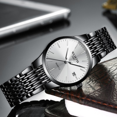 WLISTH montre hommes  calendrier fenêtre lumineuse aiguilles losange miroir