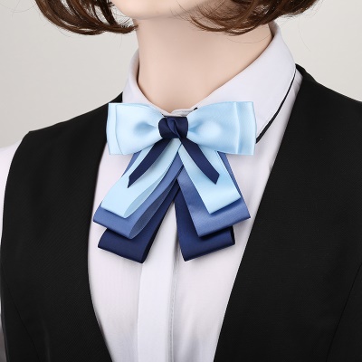 noeud papillon/tête fleur bleu socket de réglage avec perles