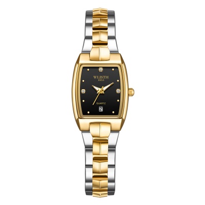 Montre à quartz lumineux carré en acier