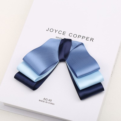 noeud papillon Femme/tête de fleur bleu arc teint en fil