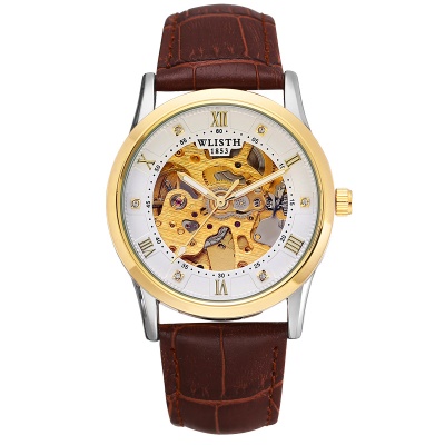 Montre mécanique entièrement automatique creux lumineuse imperméable