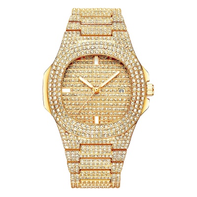 WLISTH montres plein diamant conception étanche calendrier fenêtre