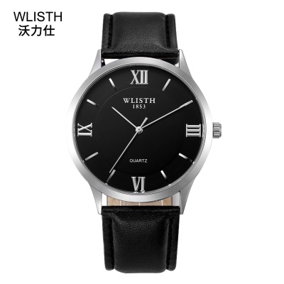 WLISTH hommes montre bracelet avec chiffres romains imperméable