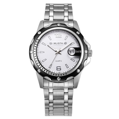 WLISTH montres pour hommes bracelet en acier/bracelet en cuir cadran spirale lumineux