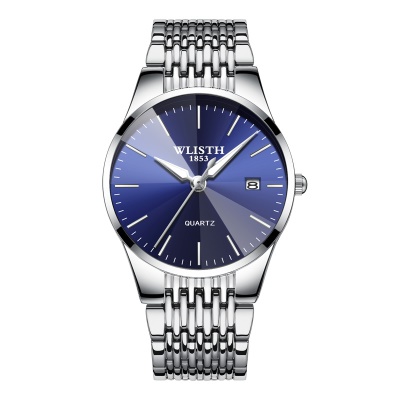 WLISTH montres hommes avec  calendrier lumineux aiguilles losange miroir