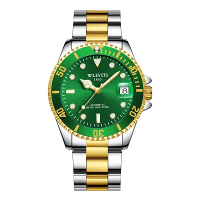 WLISTH Montres pour hommes loupe calendrier en acier avec la lumière lumineuse