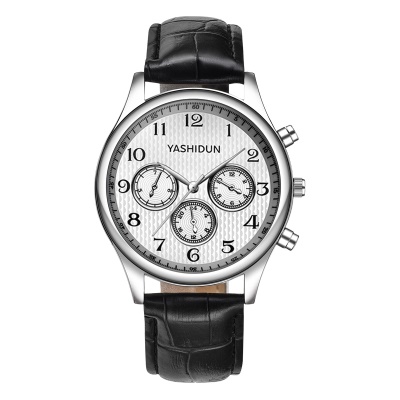 YASHIDUN montre bracelet en acier/bracelet en cuir avec mouvement à quartz imperméable