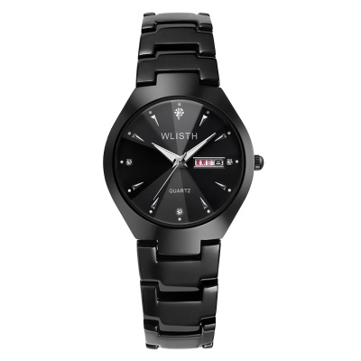 Montres pour hommes lumineuses en acier au tungstène couleur imperméable à quartz