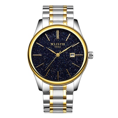 WLISTH montres pour hommes étoiles cadran calendrier imperméable