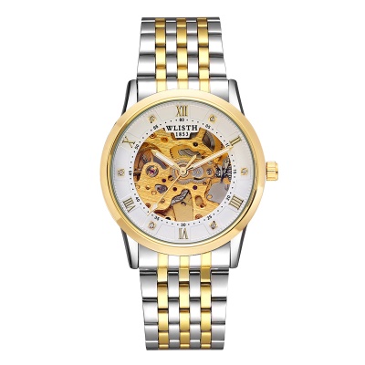 Montre mécanique entièrement automatique creux lumineuse imperméable