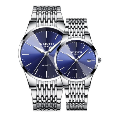 WLISTH montre hommes  calendrier fenêtre lumineuse aiguilles losange miroir