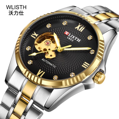 Montres mécaniques bracelet en acier tendance pour les hommes