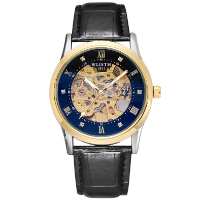 Montre imperméable à l'eau avec bracelet de montre mécanique