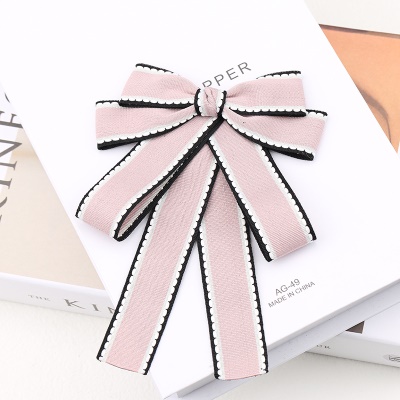 noeud papillon Femme/tête fleur arc rayé fil de polyester