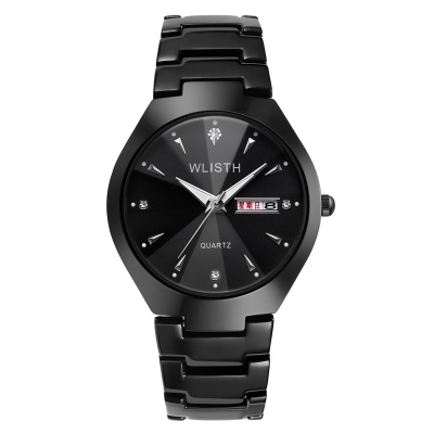 Montres pour hommes lumineuses en acier au tungstène couleur imperméable à quartz
