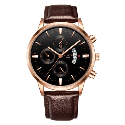 Montres pour les hommes petite montre à quartz imperméable à trois aiguilles