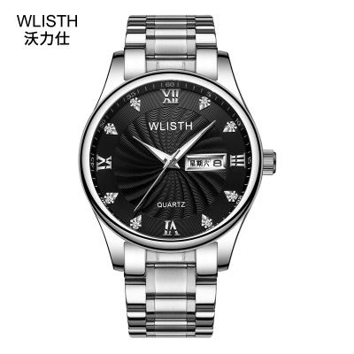 WLISTH montres pour hommes double pression Butterfly Butterfly calendrier semaine lumineuse