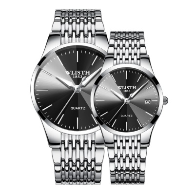 WLISTH montre hommes  calendrier fenêtre lumineuse aiguilles losange miroir
