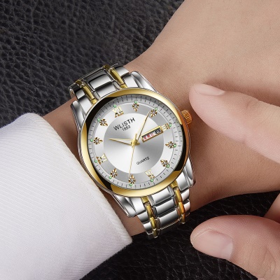 Montre en acier étanche avec quartz pour hommes