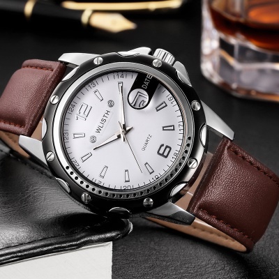 WLISTH montres pour hommes bracelet en acier/bracelet en cuir cadran spirale lumineux