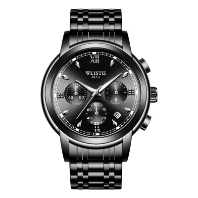 Montres pour hommes bracelet en acier imperméable multifonction