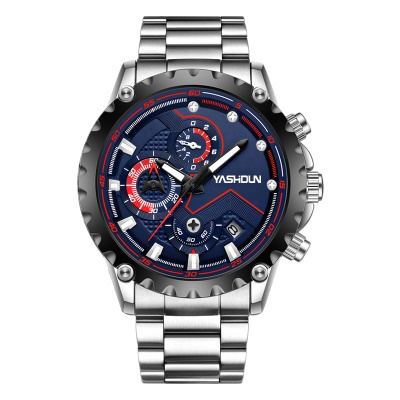 YASHIDUN montre calendrier lunette engrenage lumineux